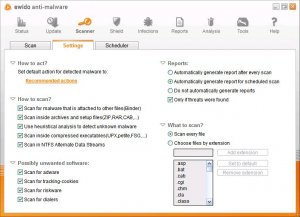 Ewido - Scanner - Settings.JPG