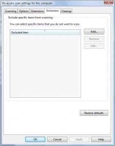 Sophos - Configure - On-access scanning - Exclusions.png