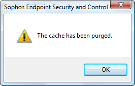 Sophos - Configure - On-access scanning - Options - Purge cache.png