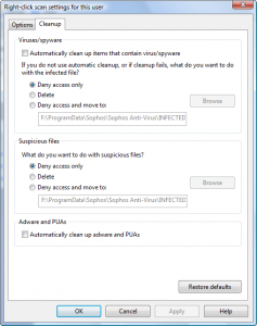 Sophos - Configure - Right-click scanning - Cleanup.png