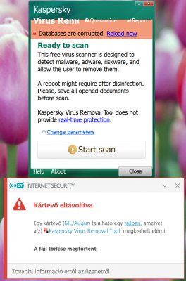Kaspersky endpoint security 10 databases are corrupted error